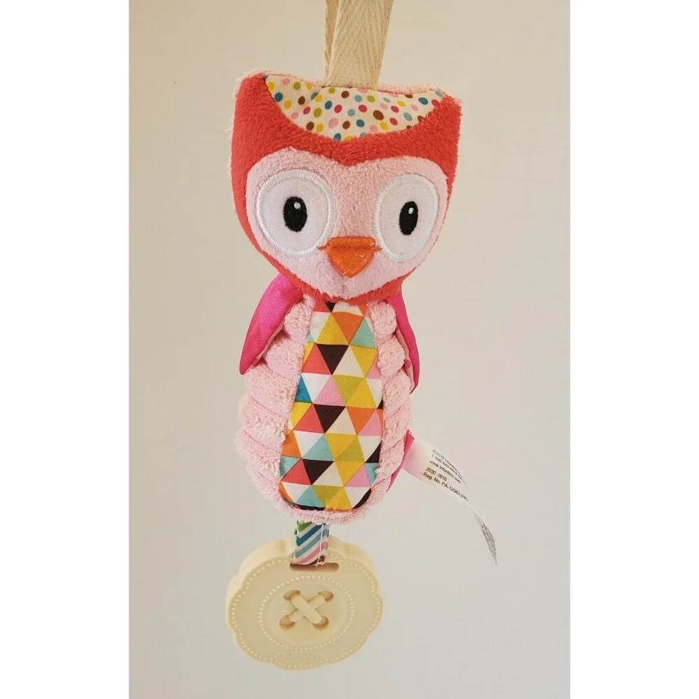 Infantino Owl Chime Pals 0-24 Months Baby Developmental Toy Travel Clip Go Gaga